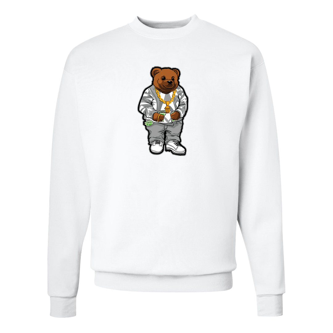 Neutral Grey Low 1s Crewneck Sweatshirt | Sweater Bear, White