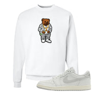 Neutral Grey Low 1s Crewneck Sweatshirt | Sweater Bear, White