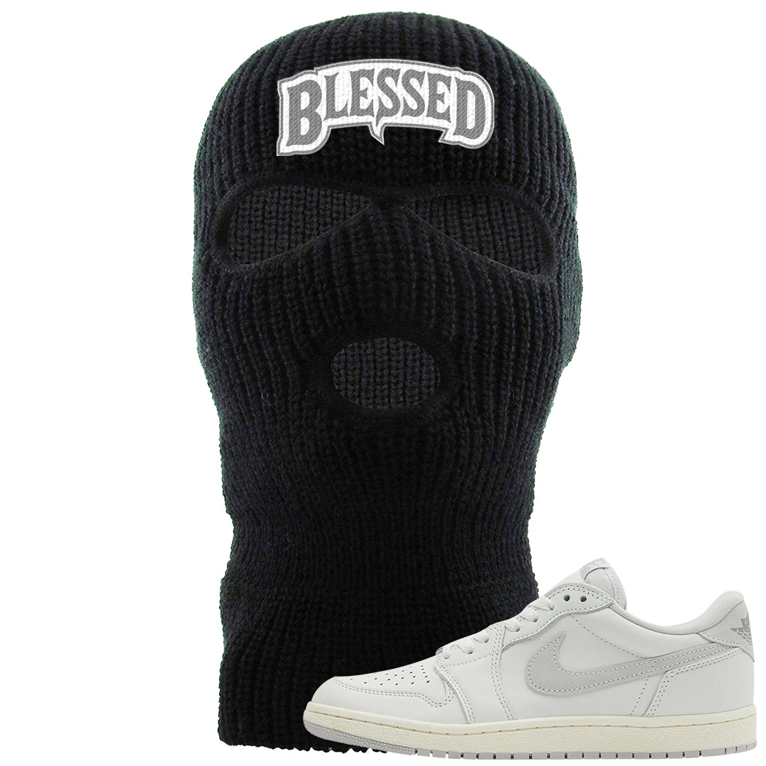 Neutral Grey Low 1s Ski Mask | Blessed Arch, Black