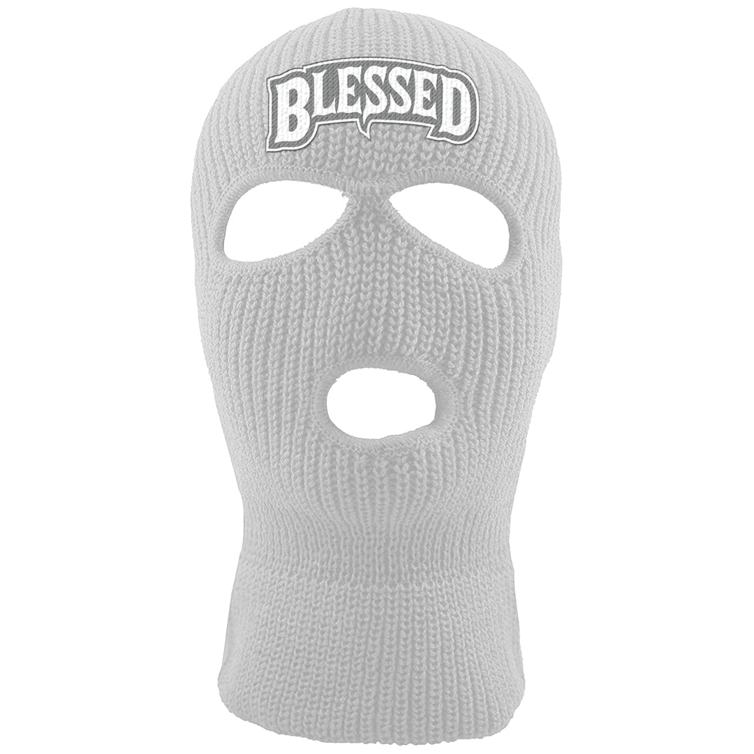 Neutral Grey Low 1s Ski Mask | Blessed Arch, White