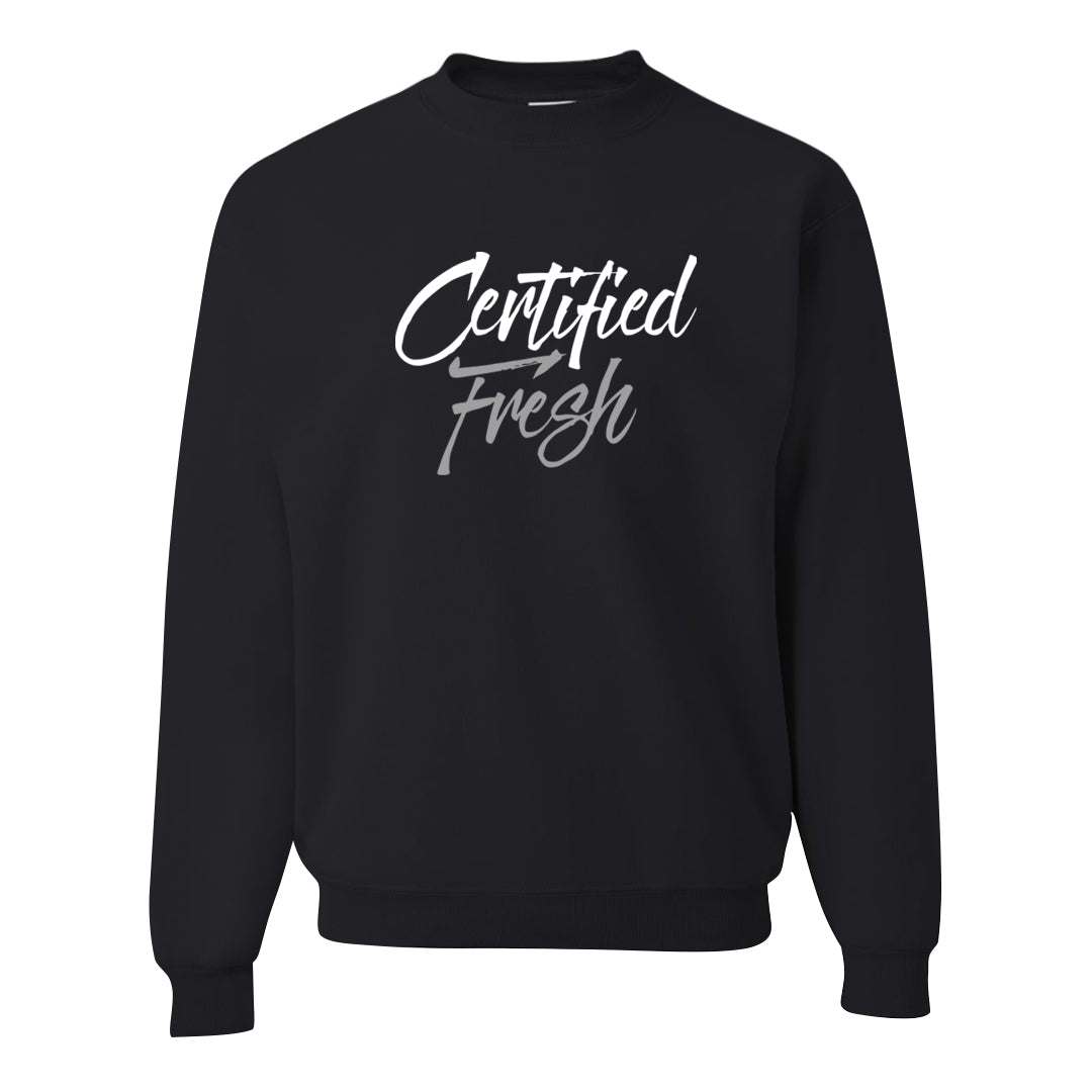 Neutral Grey Low 1s Crewneck Sweatshirt | Certified Fresh, Black