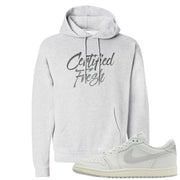 Neutral Grey Low 1s Hoodie | Certified Fresh, Ash