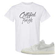 Neutral Grey Low 1s T Shirt | Certified Fresh, White