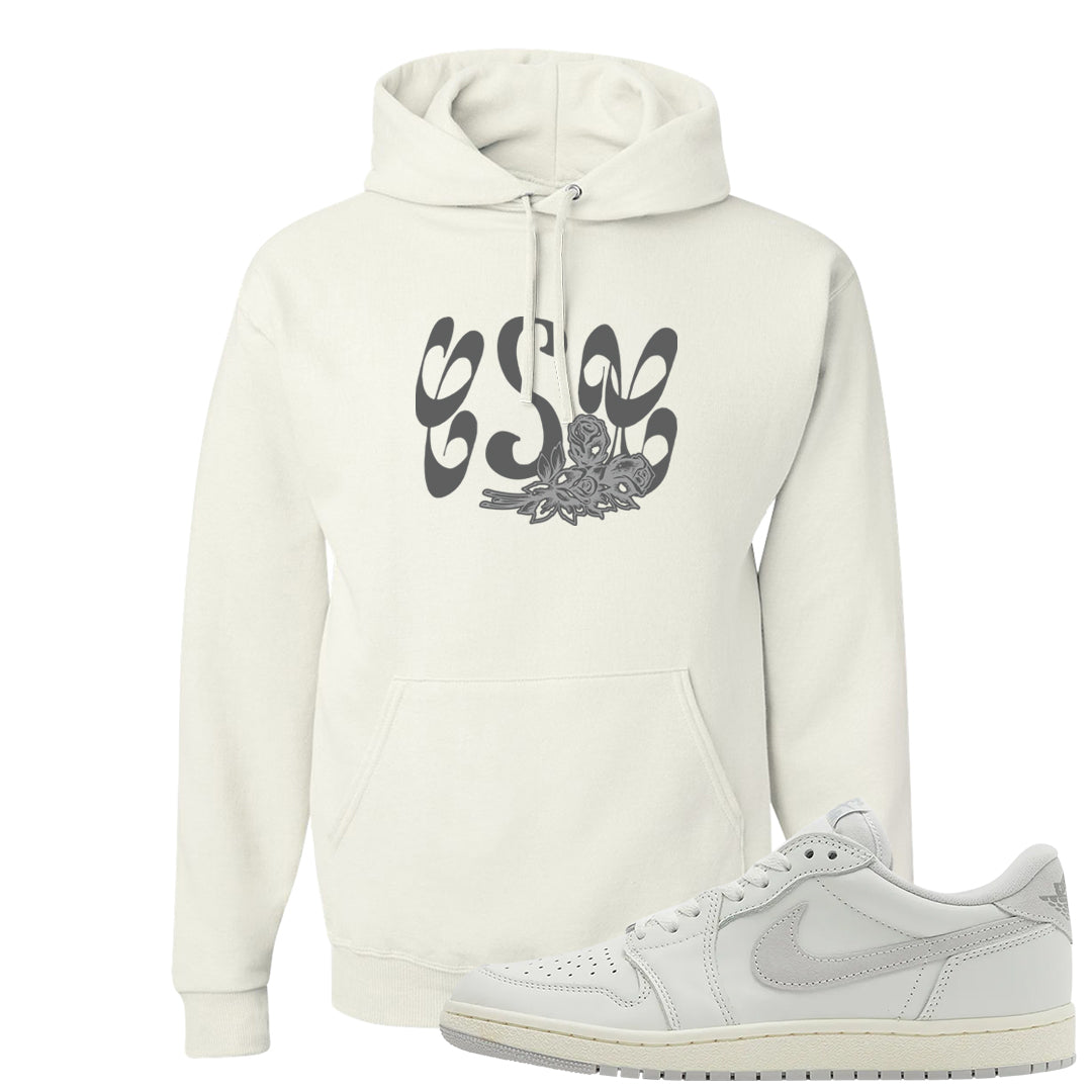 Neutral Grey Low 1s Hoodie | Certified Sneakerhead, White