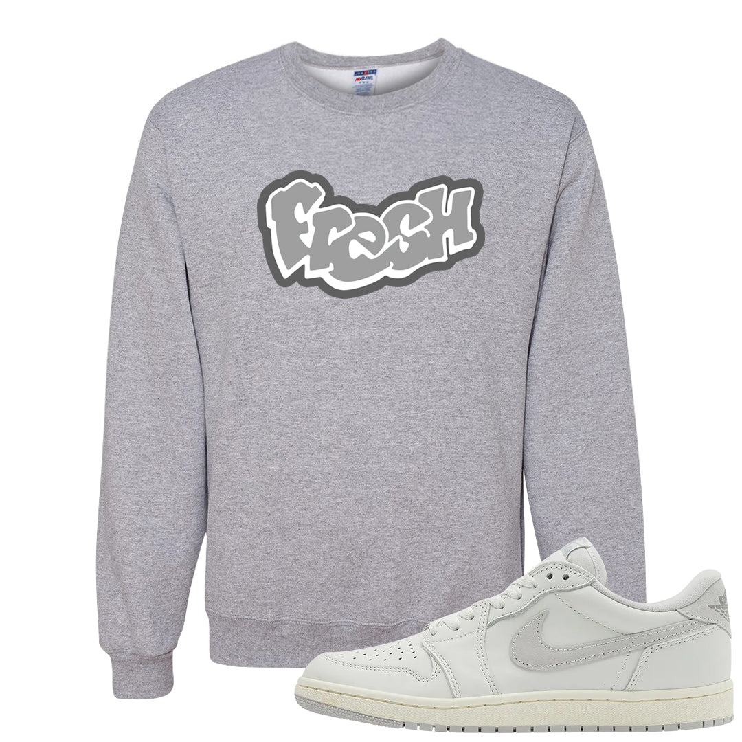 Neutral Grey Low 1s Crewneck Sweatshirt | Fresh, Ash