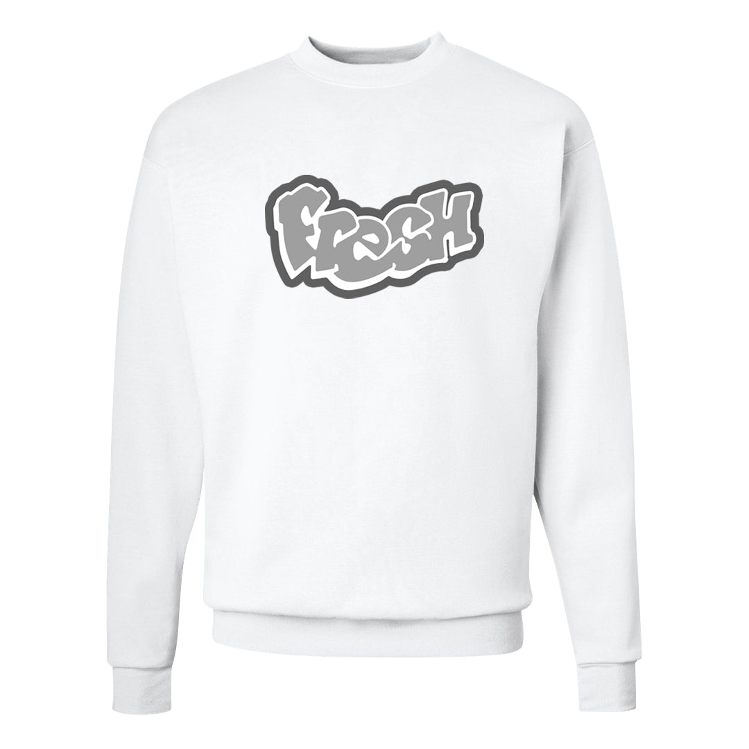 Neutral Grey Low 1s Crewneck Sweatshirt | Fresh, White