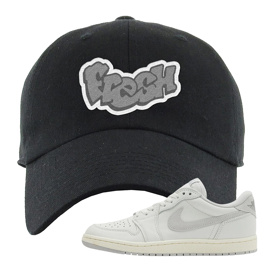 Neutral Grey Low 1s Dad Hat | Fresh, Black