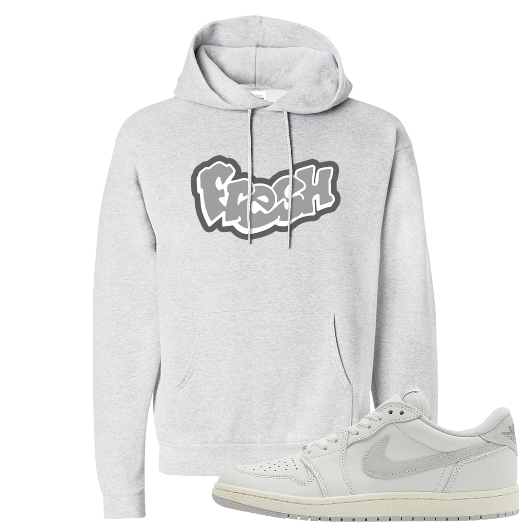 Neutral Grey Low 1s Hoodie | Fresh, Ash