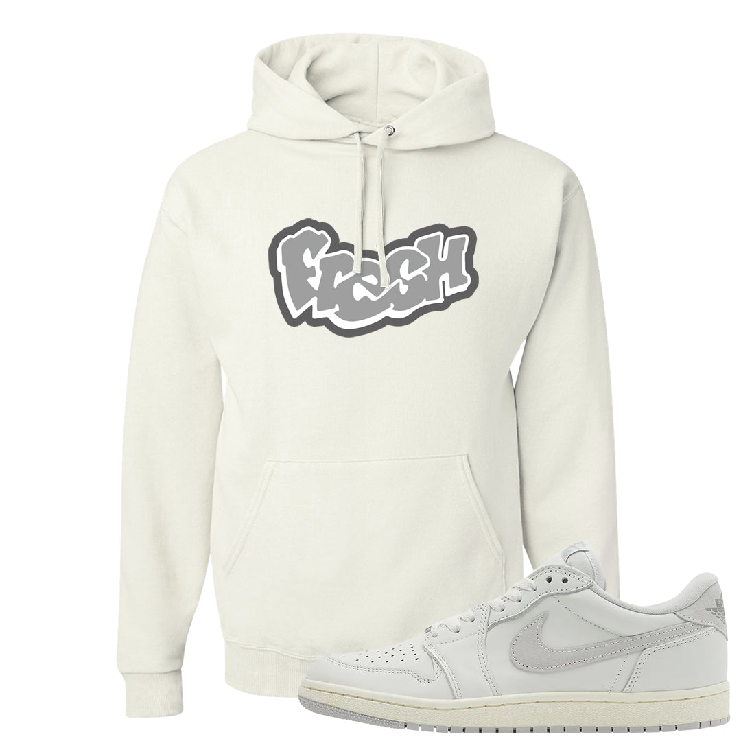 Neutral Grey Low 1s Hoodie | Fresh, White