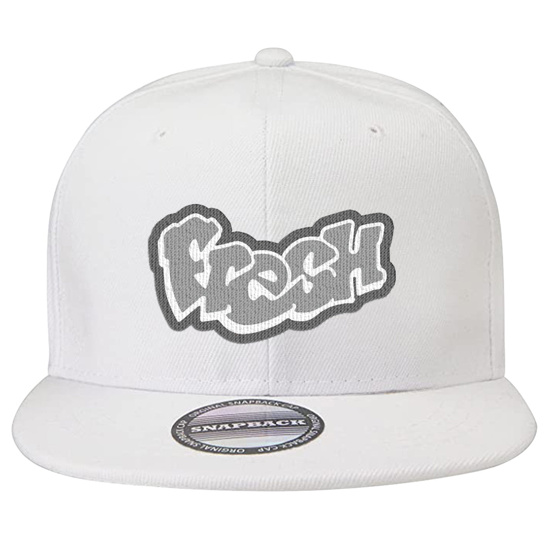 Neutral Grey Low 1s Snapback Hat | Fresh, White