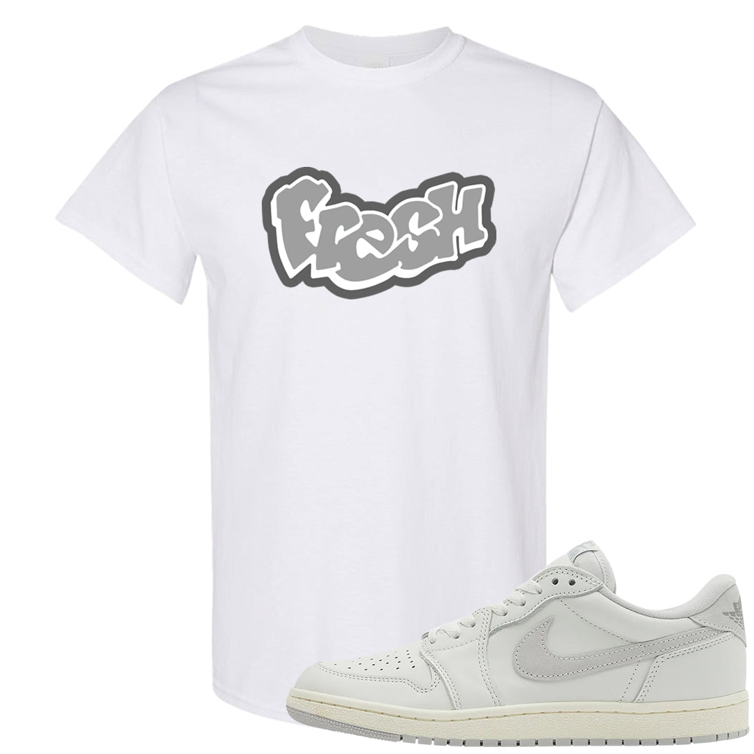 Neutral Grey Low 1s T Shirt | Fresh, White