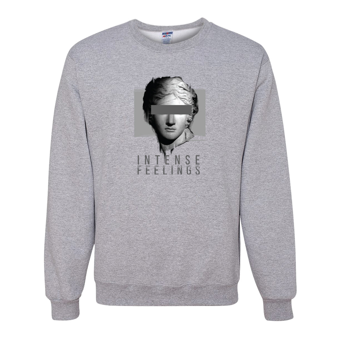 Neutral Grey Low 1s Crewneck Sweatshirt | Intense Feelings, Ash