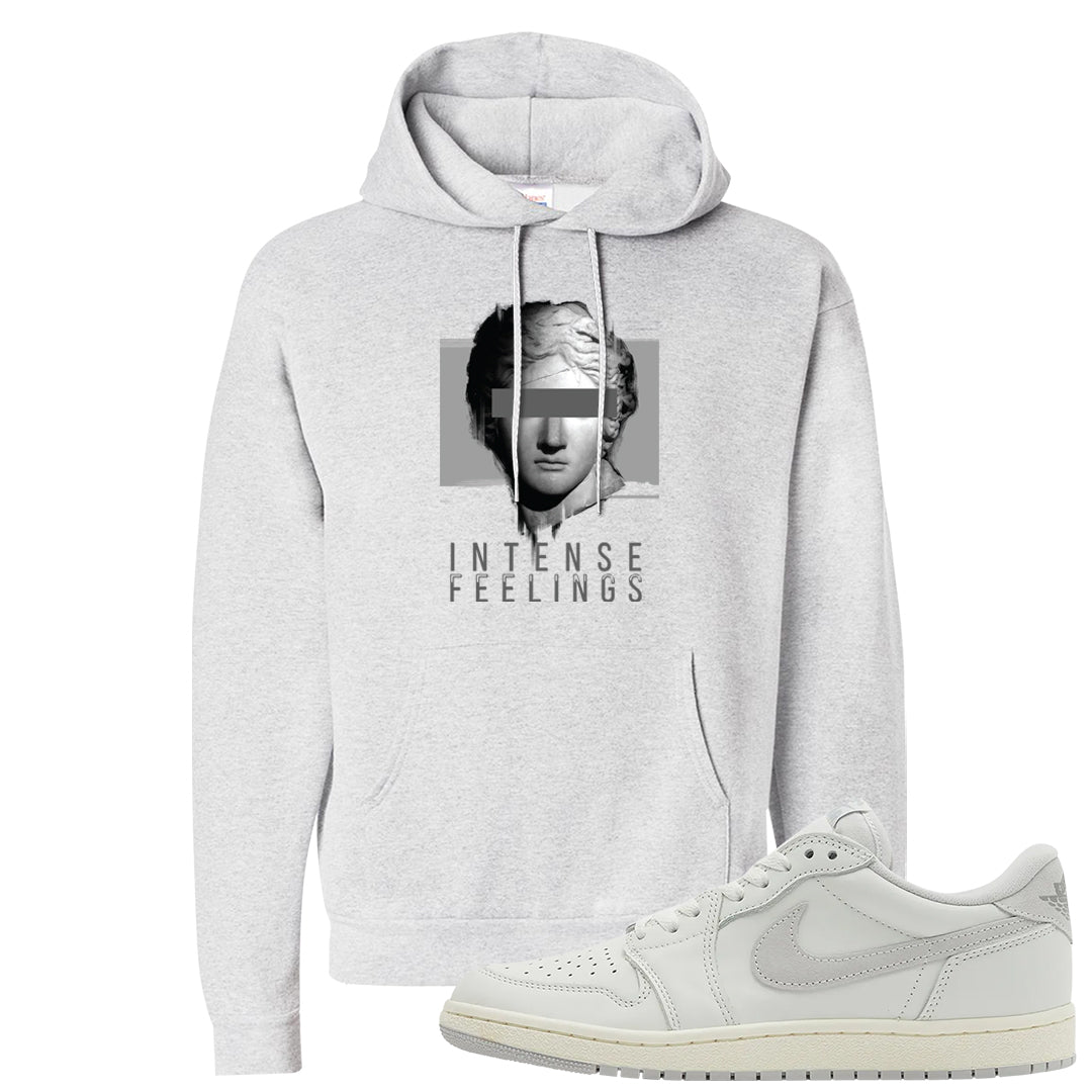 Neutral Grey Low 1s Hoodie | Intense Feelings, Ash