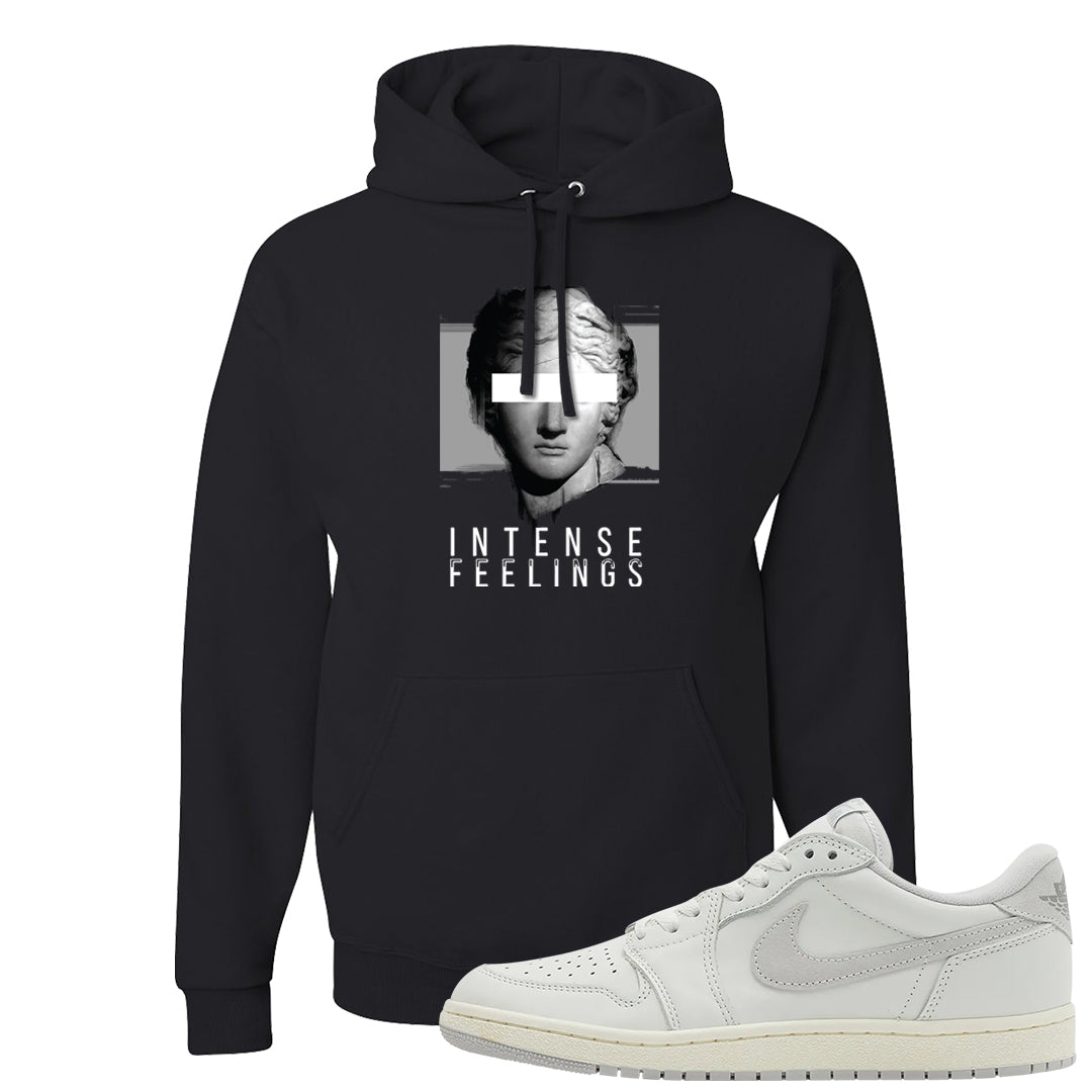 Neutral Grey Low 1s Hoodie | Intense Feelings, Black