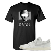 Neutral Grey Low 1s T Shirt | Intense Feelings, Black