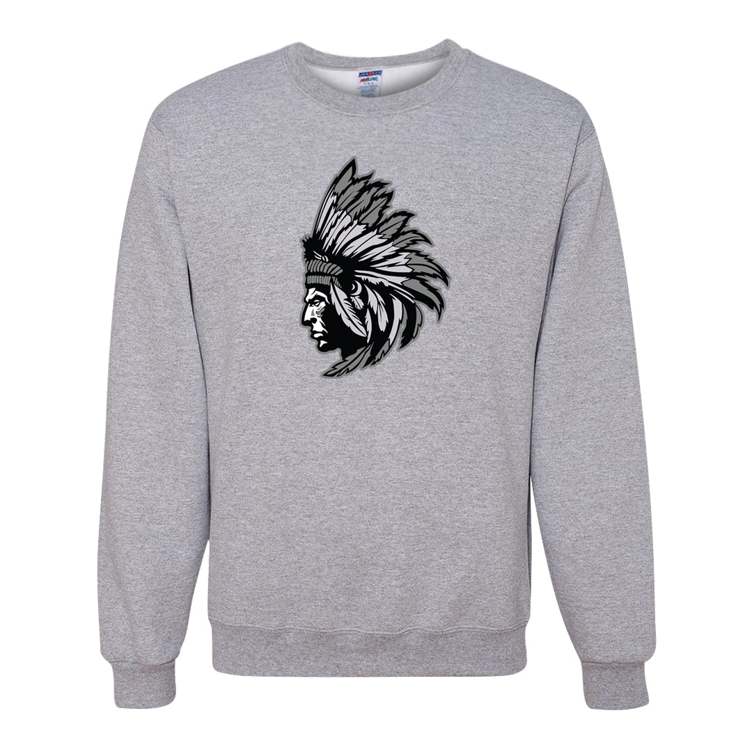 Neutral Grey Low 1s Crewneck Sweatshirt | Indian Chief, Ash