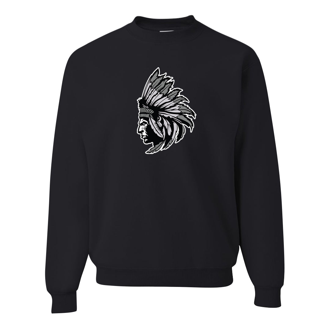 Neutral Grey Low 1s Crewneck Sweatshirt | Indian Chief, Black