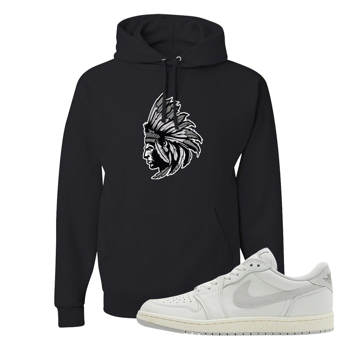 Neutral Grey Low 1s Hoodie | Indian Chief, Black