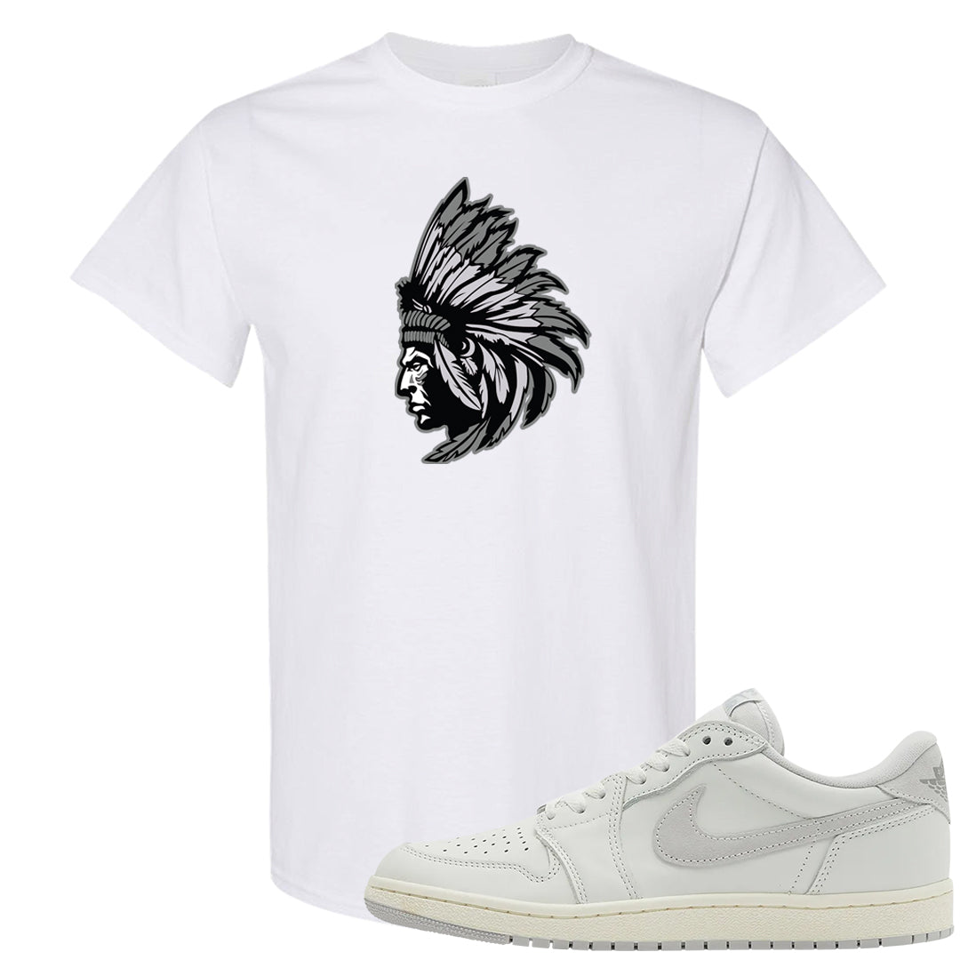 Neutral Grey Low 1s T Shirt | Indian Chief, White