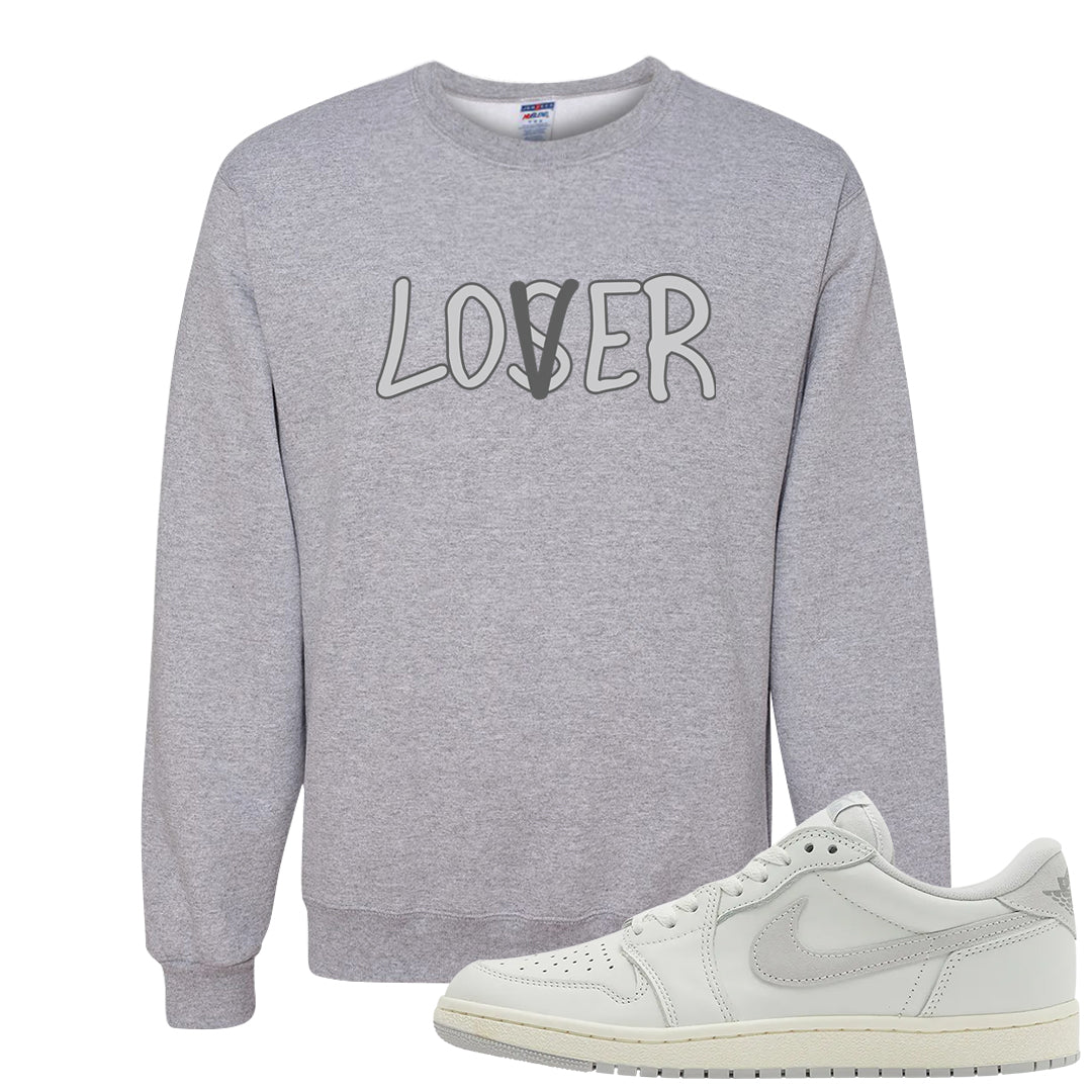 Neutral Grey Low 1s Crewneck Sweatshirt | Lover, Ash