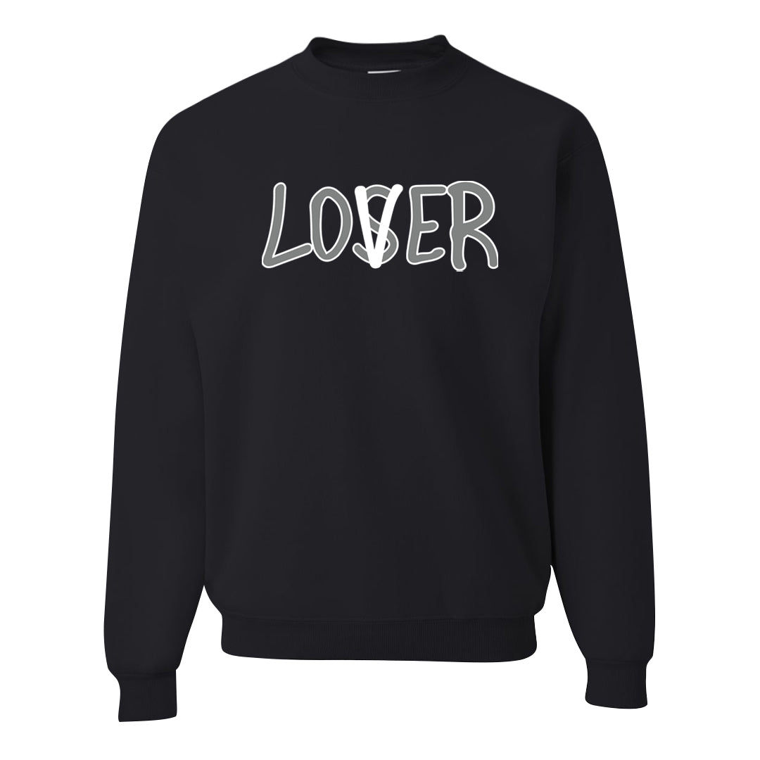 Neutral Grey Low 1s Crewneck Sweatshirt | Lover, Black