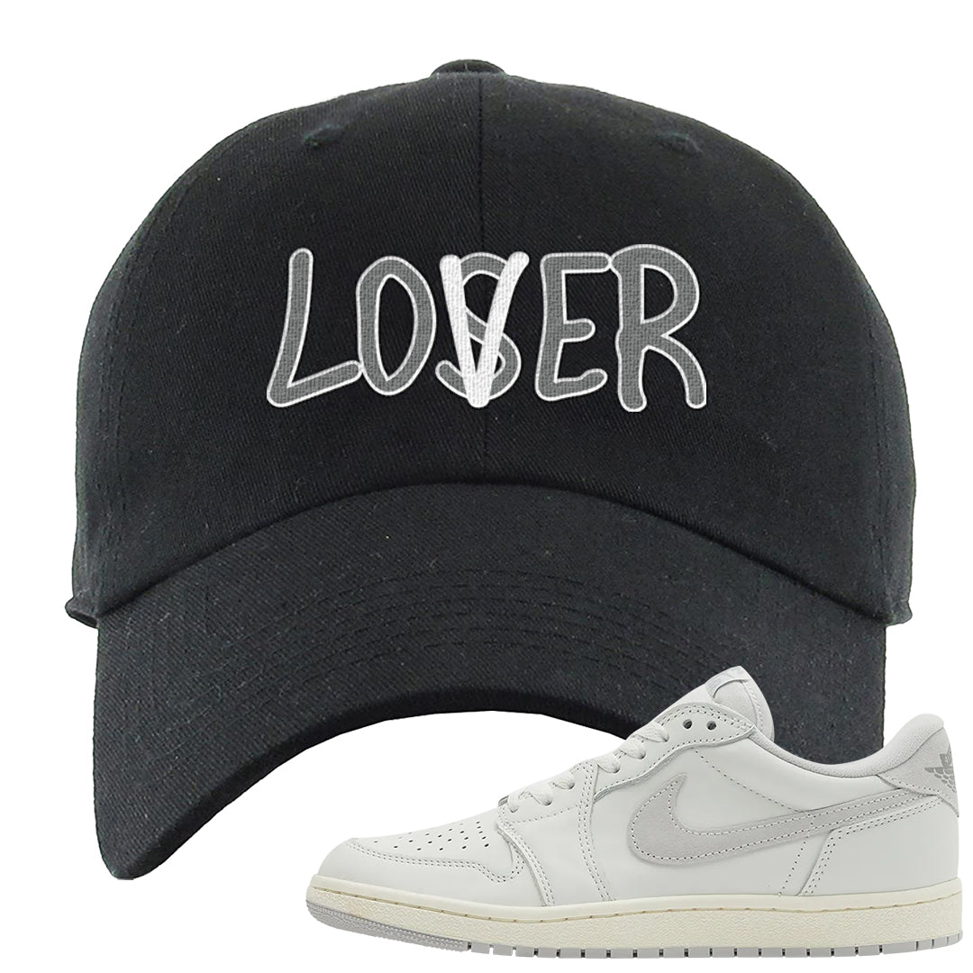 Neutral Grey Low 1s Dad Hat | Lover, Black