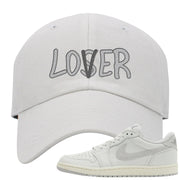 Neutral Grey Low 1s Dad Hat | Lover, White