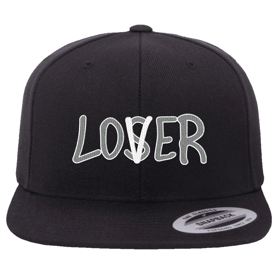 Neutral Grey Low 1s Snapback Hat | Lover, Black