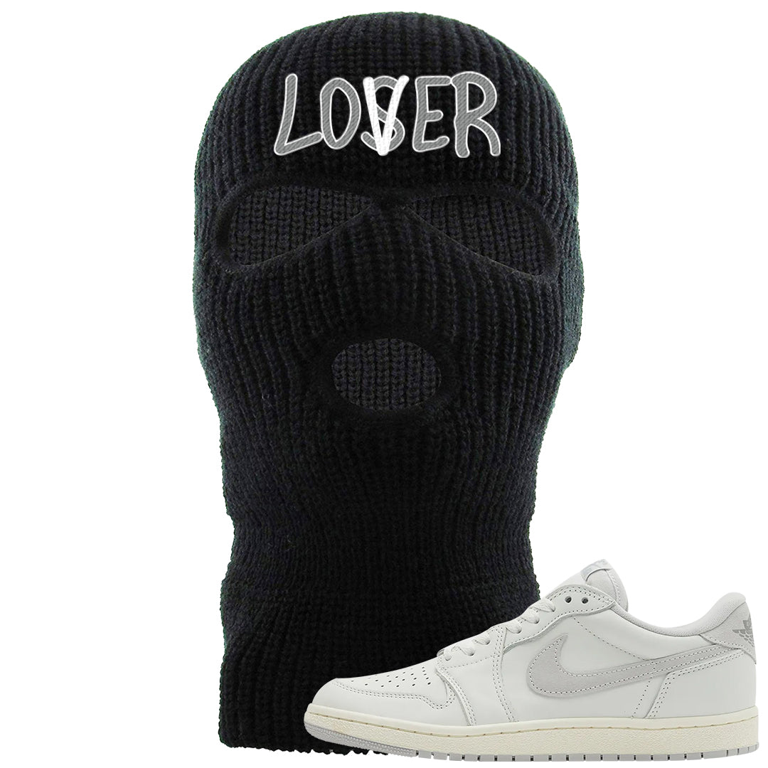 Neutral Grey Low 1s Ski Mask | Lover, Black