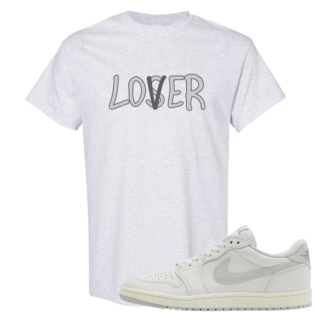 Neutral Grey Low 1s T Shirt | Lover, Ash