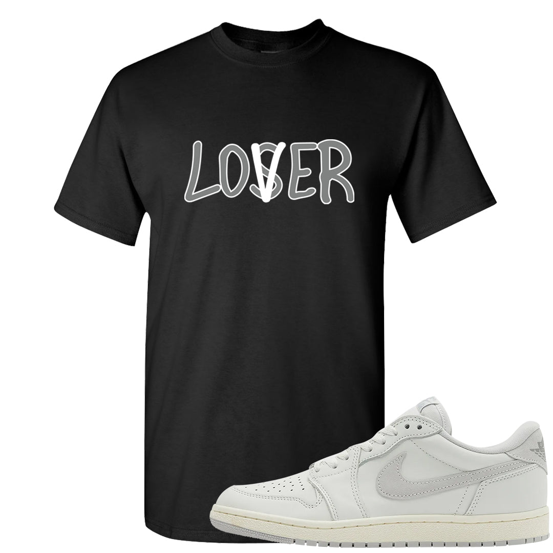 Neutral Grey Low 1s T Shirt | Lover, Black