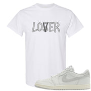 Neutral Grey Low 1s T Shirt | Lover, White