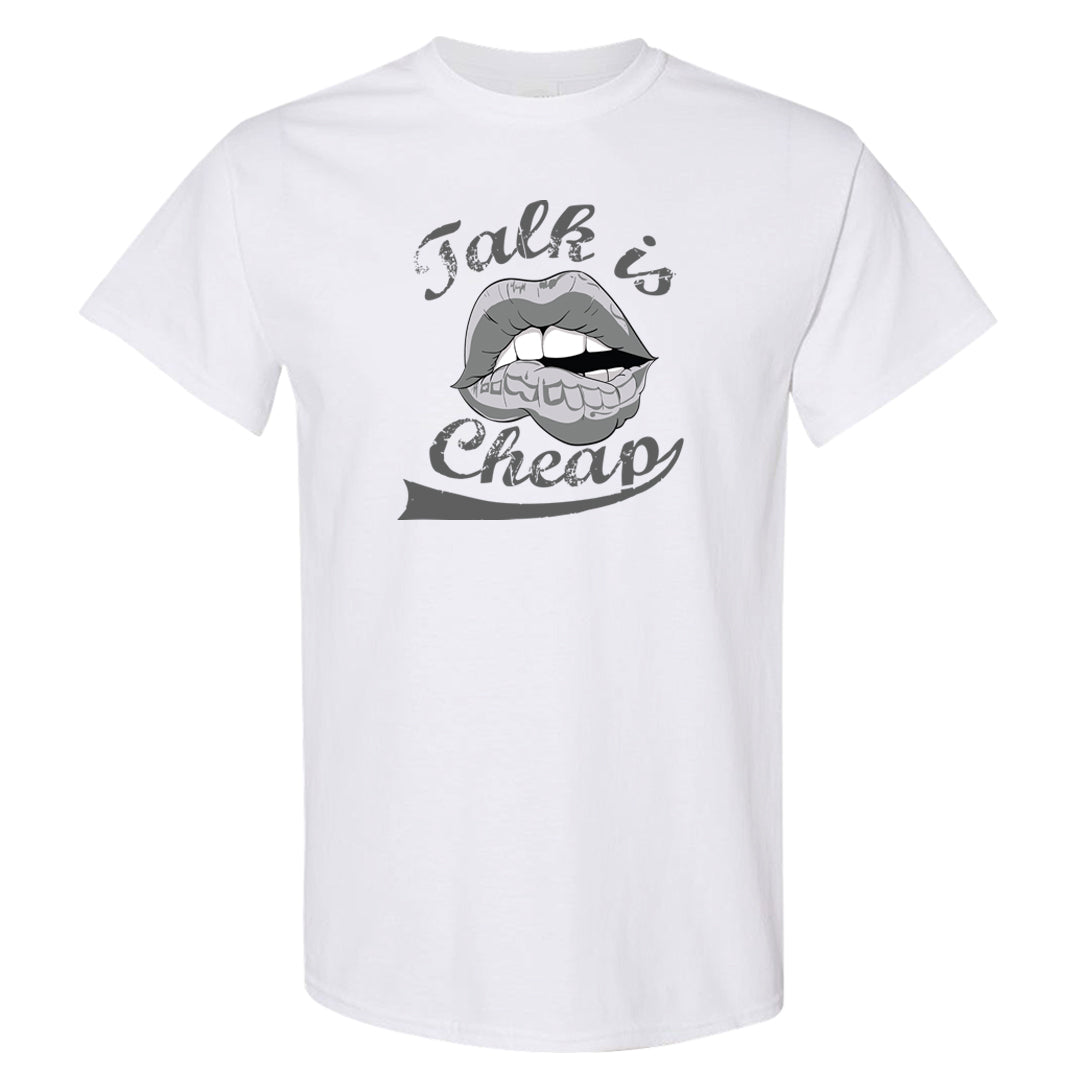 Neutral Grey Low 1s T Shirt | Talk Lips, White