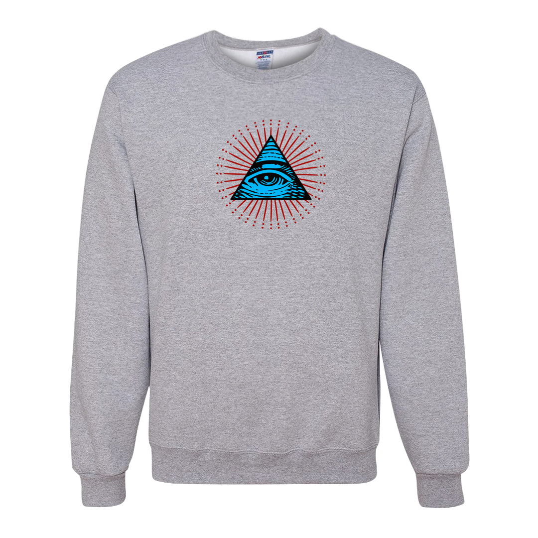 UNC to CHI Low 1s Crewneck Sweatshirt | All Seeing Eye, Ash