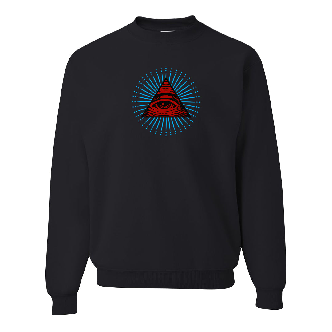 UNC to CHI Low 1s Crewneck Sweatshirt | All Seeing Eye, Black