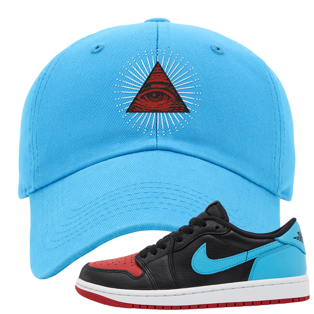 UNC to CHI Low 1s Dad Hat | All Seeing Eye, Aqua