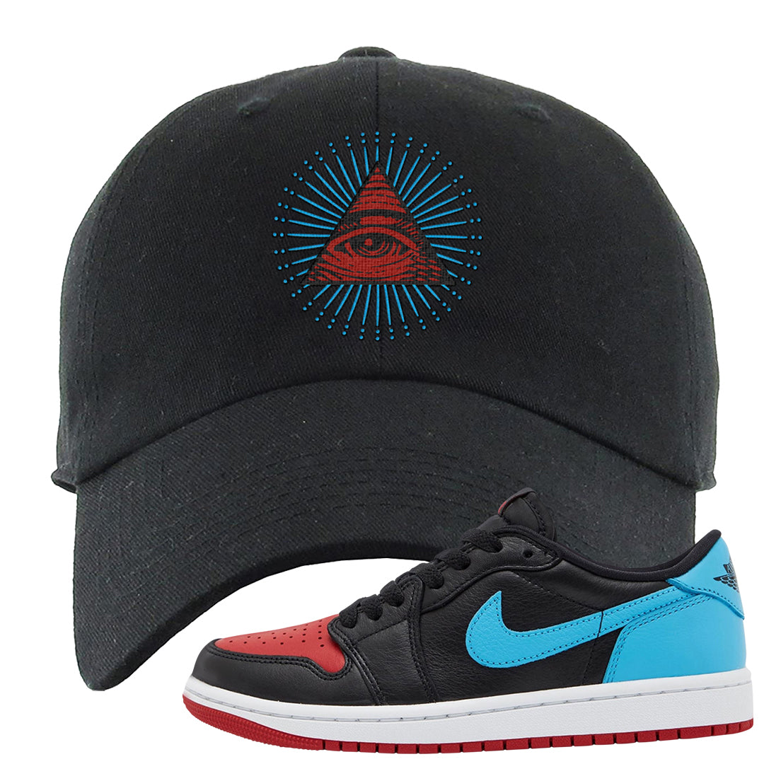 UNC to CHI Low 1s Dad Hat | All Seeing Eye, Black