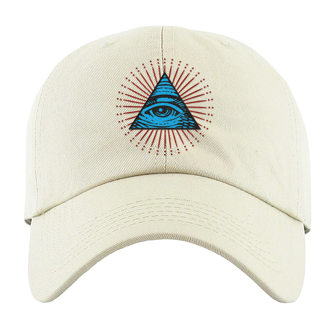 UNC to CHI Low 1s Dad Hat | All Seeing Eye, White