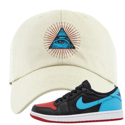 UNC to CHI Low 1s Dad Hat | All Seeing Eye, White