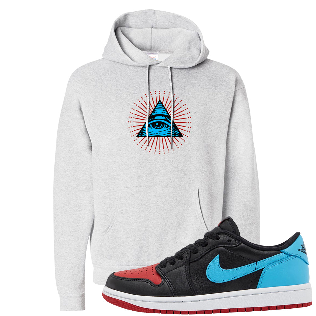 UNC to CHI Low 1s Hoodie | All Seeing Eye, Ash