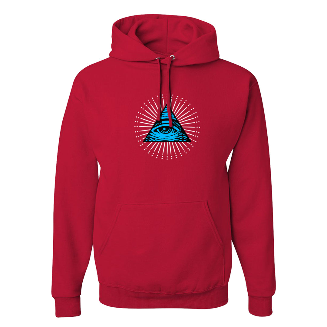 UNC to CHI Low 1s Hoodie | All Seeing Eye, Red