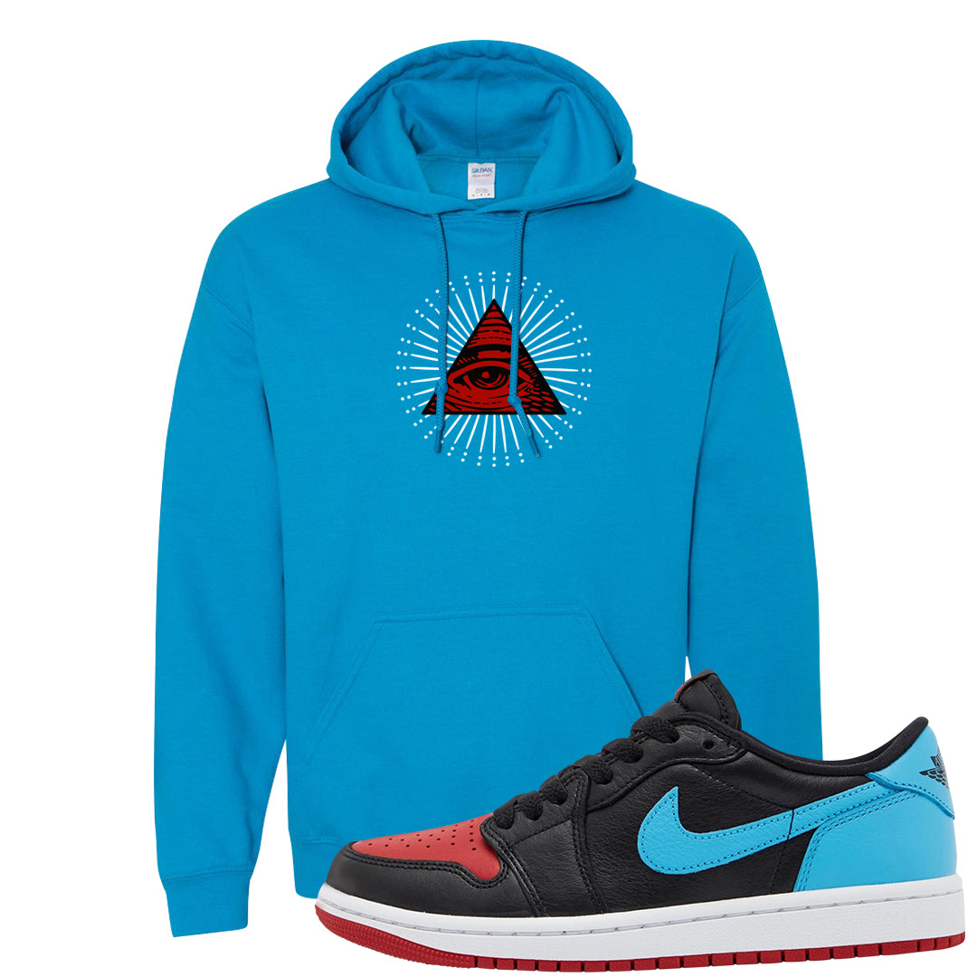 UNC to CHI Low 1s Hoodie | All Seeing Eye, Sapphire