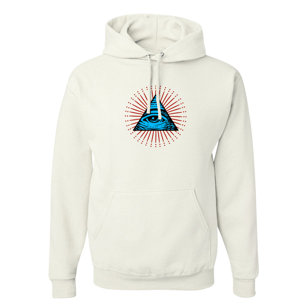 UNC to CHI Low 1s Hoodie | All Seeing Eye, White