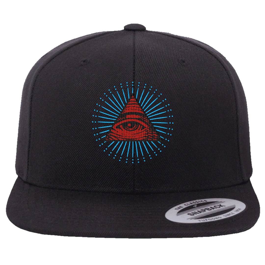 UNC to CHI Low 1s Snapback Hat | All Seeing Eye, Black