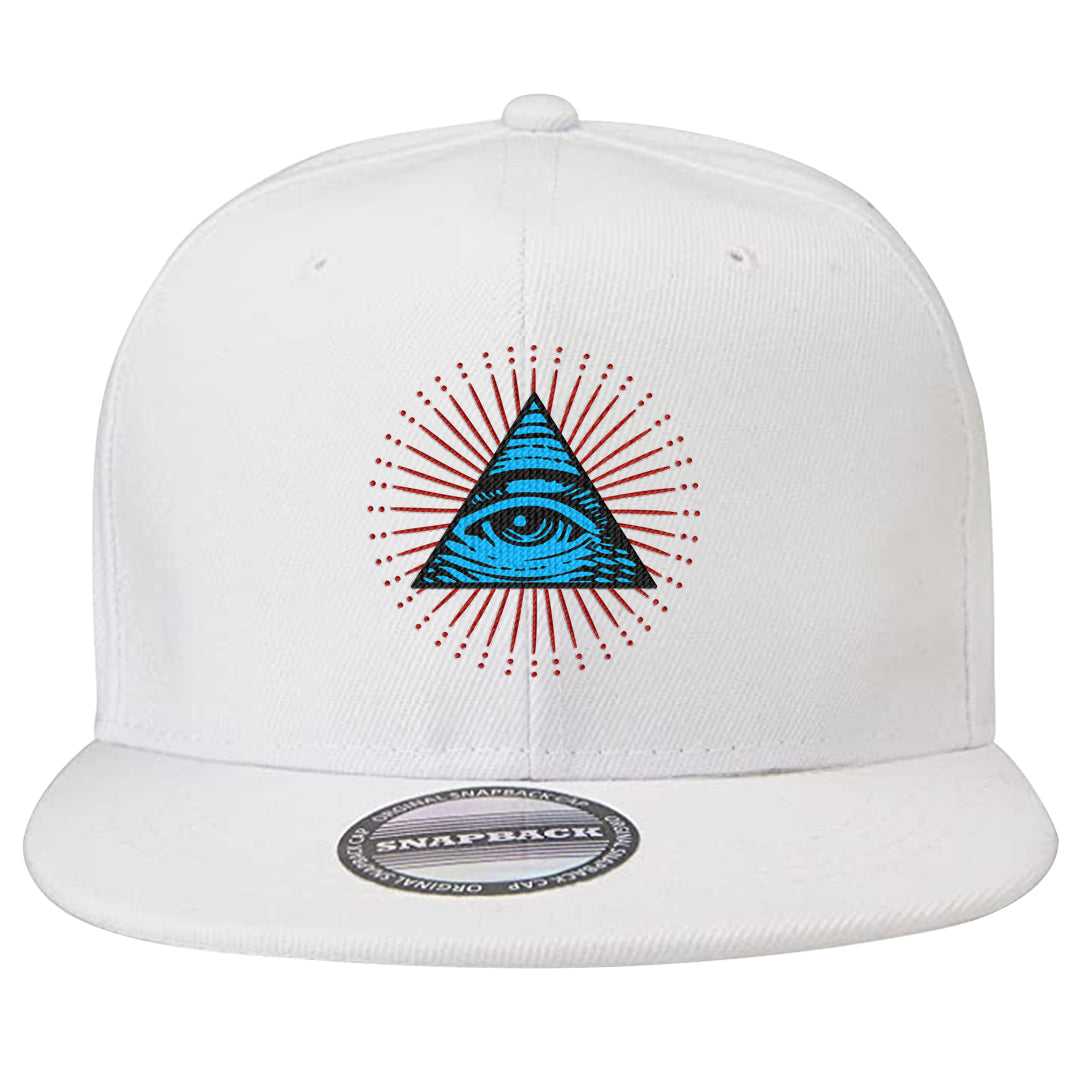 UNC to CHI Low 1s Snapback Hat | All Seeing Eye, White