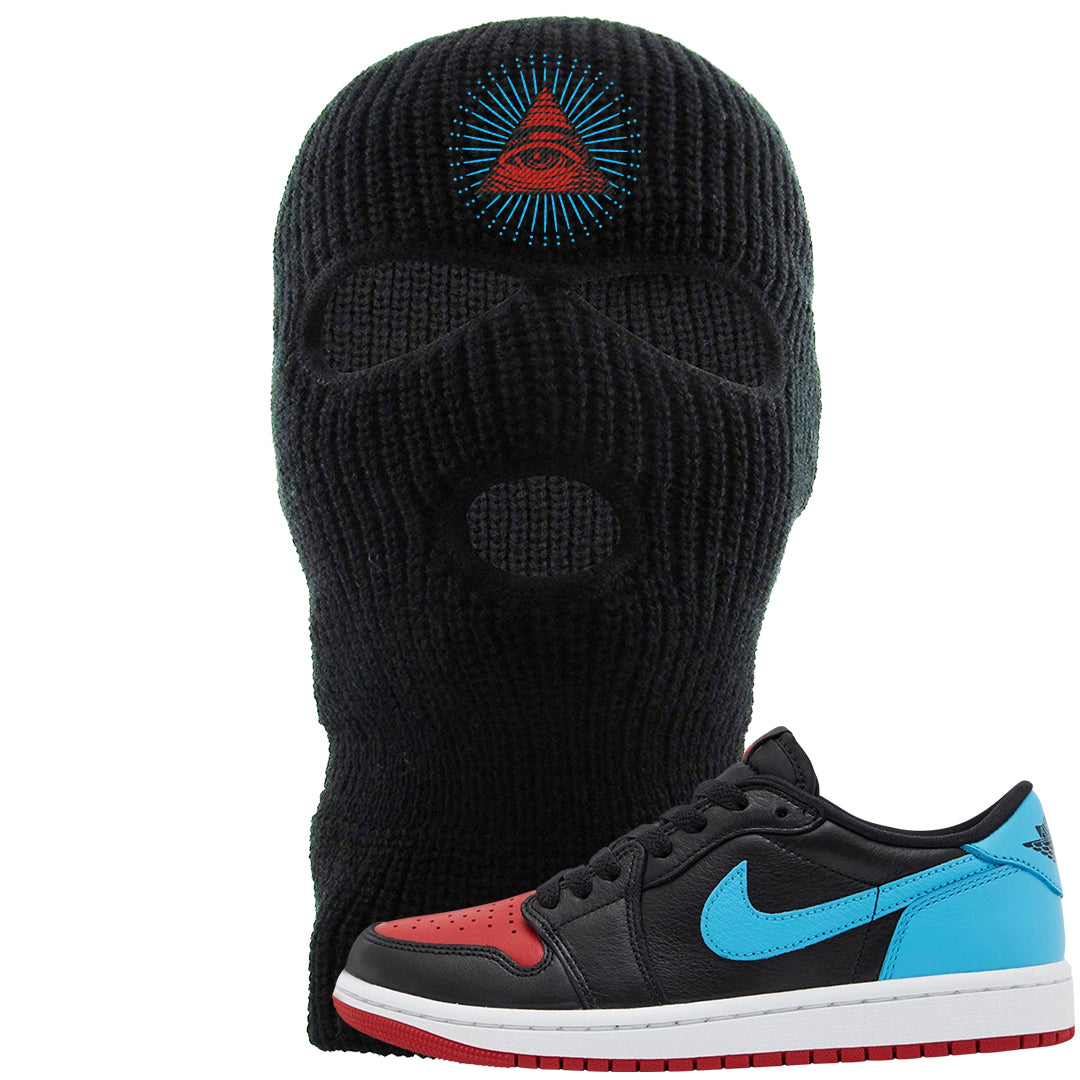 UNC to CHI Low 1s Ski Mask | All Seeing Eye, Black