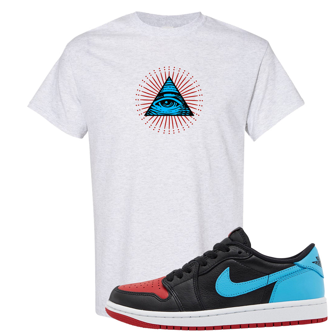 UNC to CHI Low 1s T Shirt | All Seeing Eye, Ash