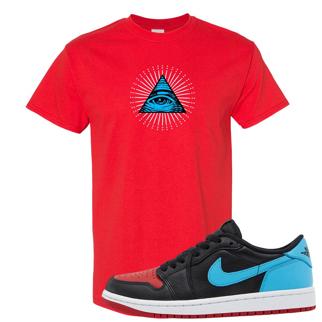 UNC to CHI Low 1s T Shirt | All Seeing Eye, Red