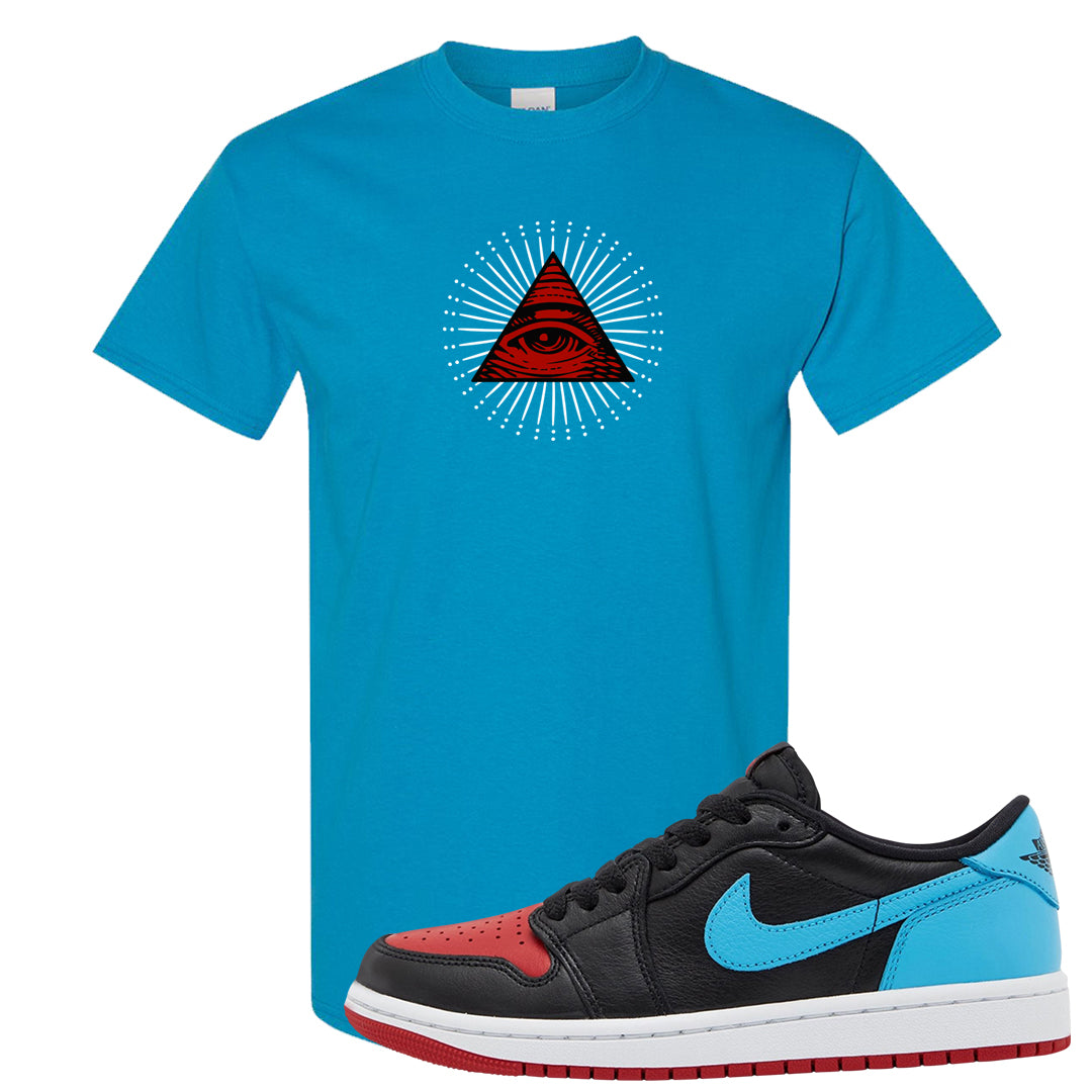 UNC to CHI Low 1s T Shirt | All Seeing Eye, Sapphire