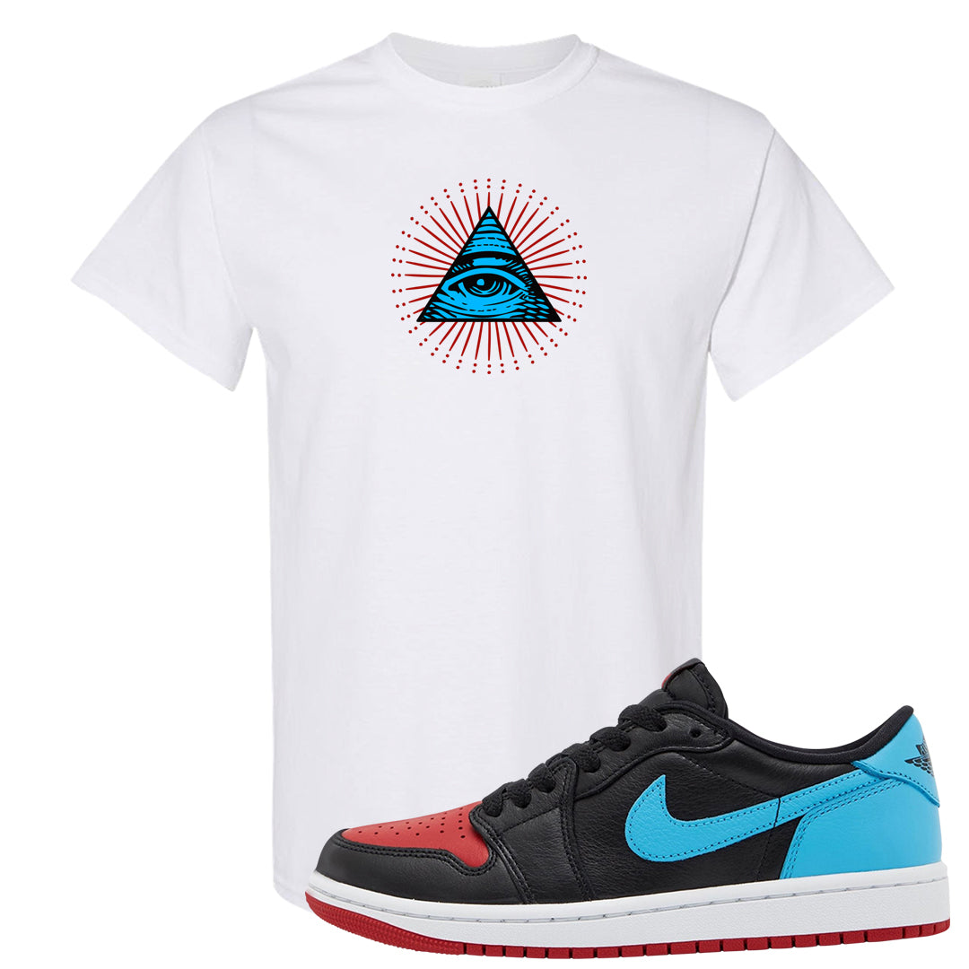 UNC to CHI Low 1s T Shirt | All Seeing Eye, White